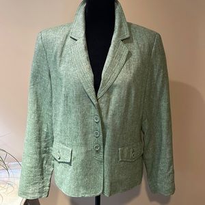 Cold water Creek fully lined linen/rayon blazer (L)